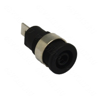 Панель розетка под банан 32А черный\AMASS